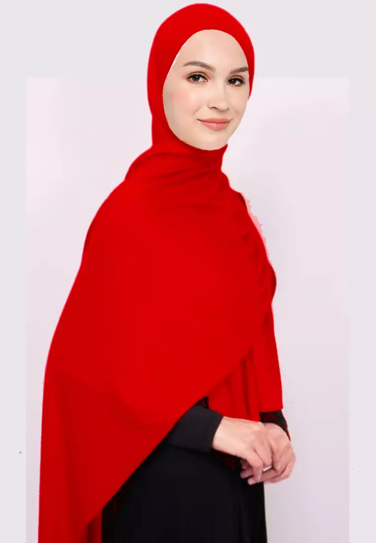 Hijab Pashmina Premium Rayon Premium Red