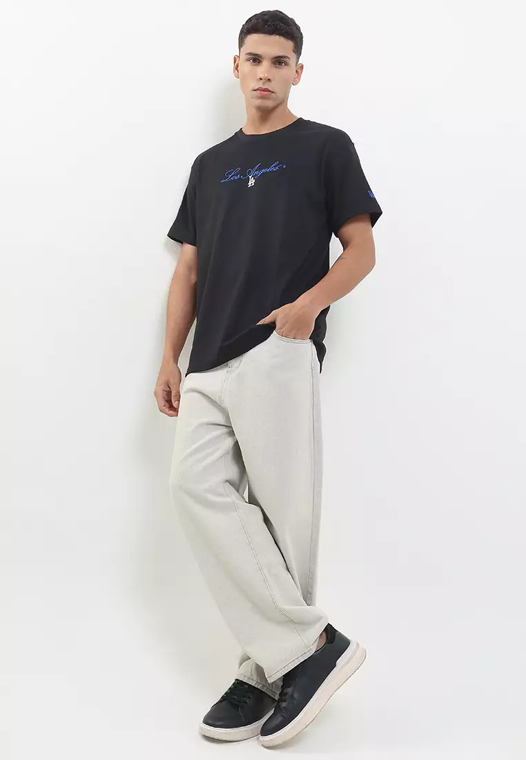 Short Sleeve Tee Los Angeles Dodgers Cross Panels Script
