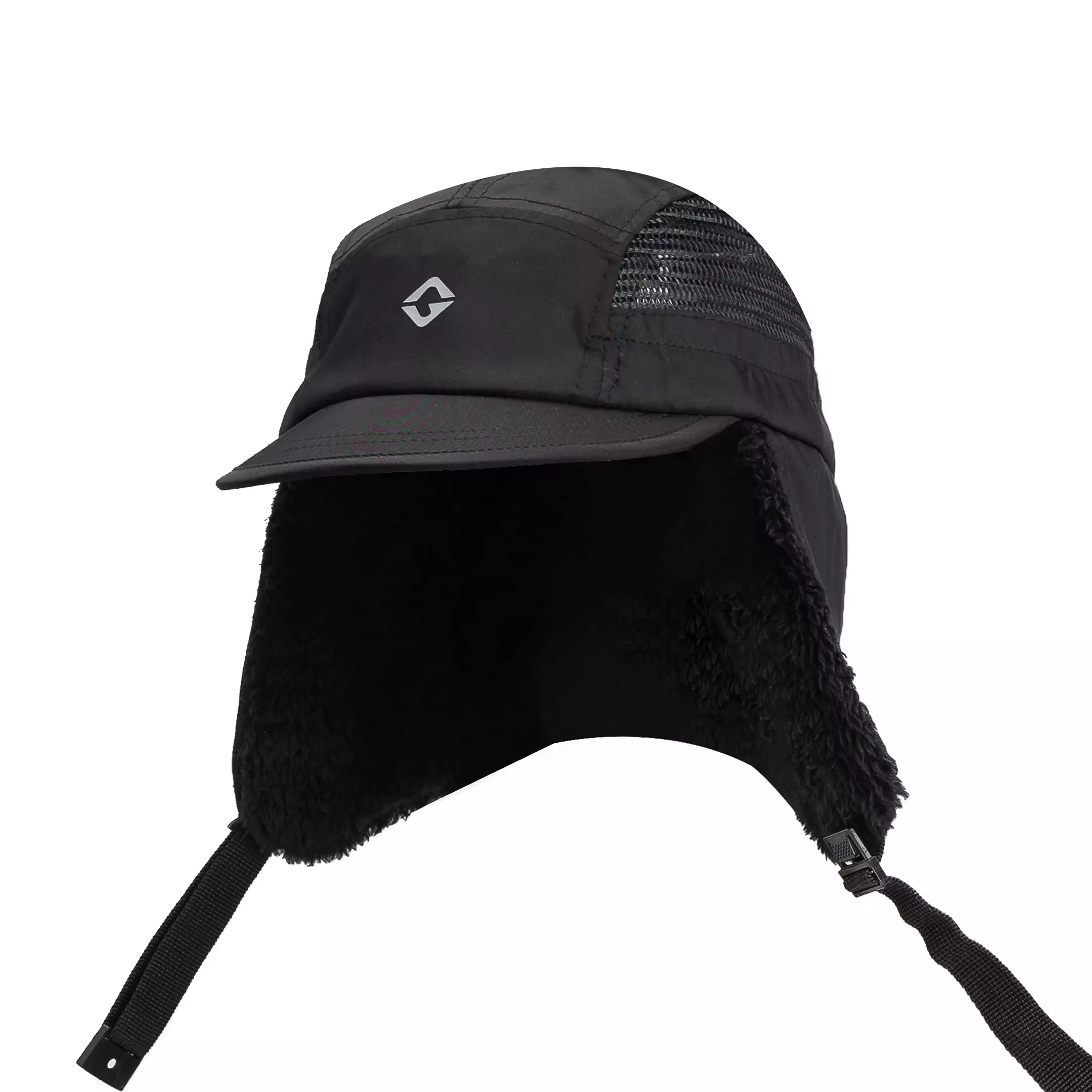 Panel Nylon 5 Panel Earflap Black