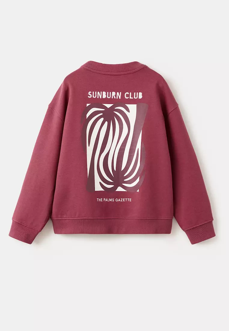 寬鬆印花棉質衛衣