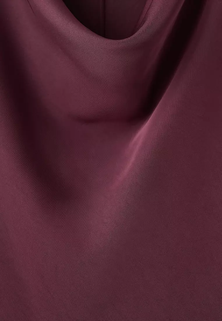Long Dress With Draped Neck