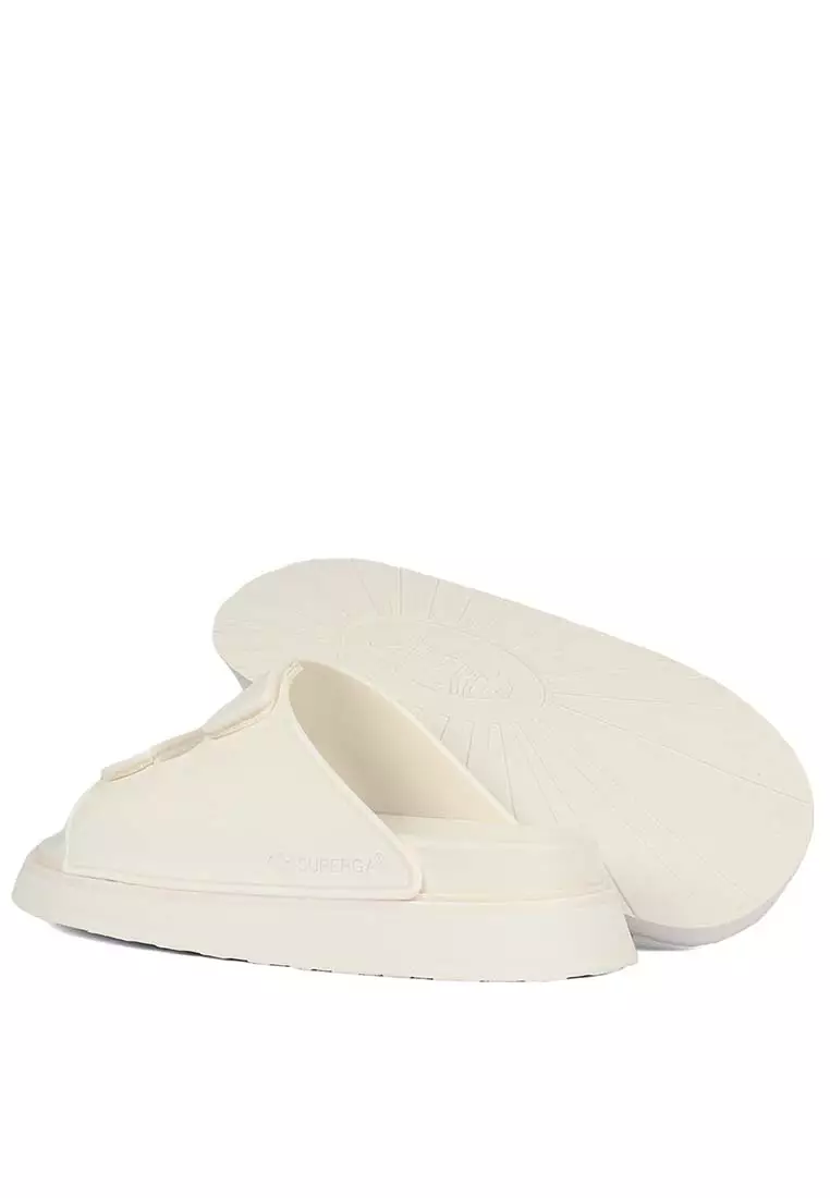 Superga white slides shop