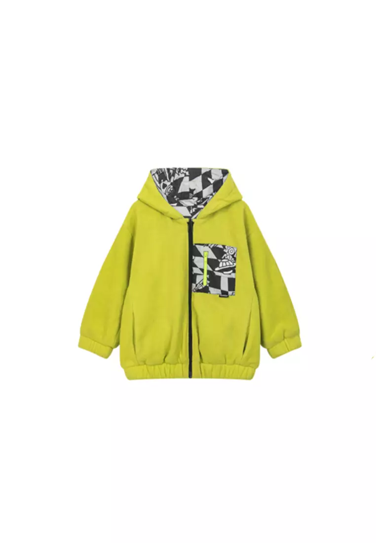 儿童外套双面穿摇粒绒棉服外套