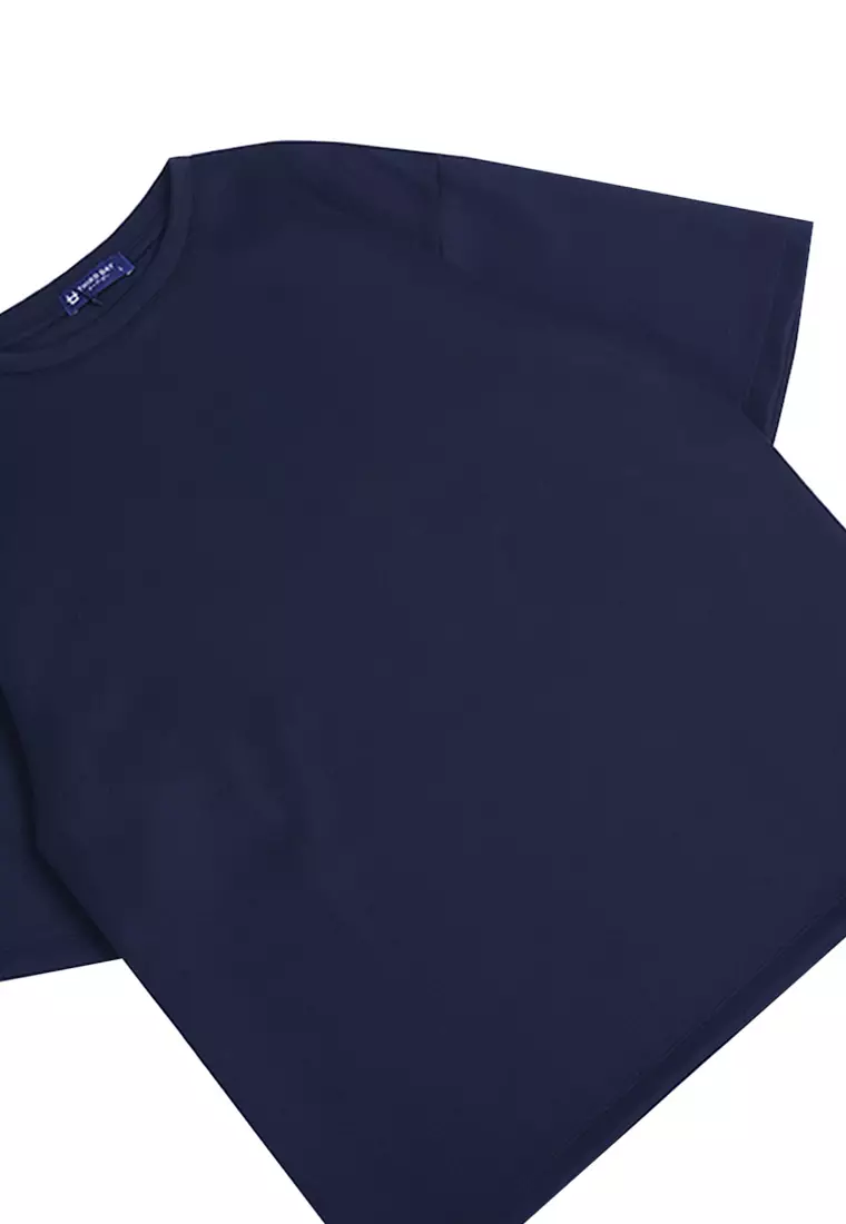 MTP54 kaos oversize gym pria bodybuilding bahan tebal scuba determination navy