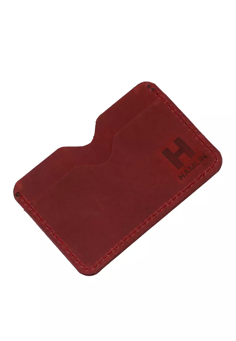 Zackly Card Wallet Slim Many Slot Handmade Material Genuine Leather 023 ORIGINAL - Red