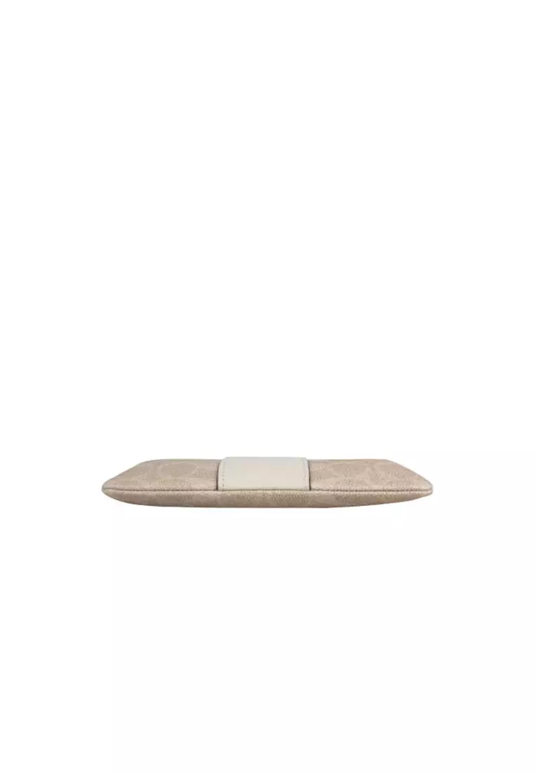 Corner Zip Wristlet In Signature Canvas With Stripe CW854