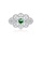 Glamorousky white Fashion Vintage Geometric Hollow Pattern Brooch with Green Cubic Zirconia E8A38ACDBEEE99GS_1