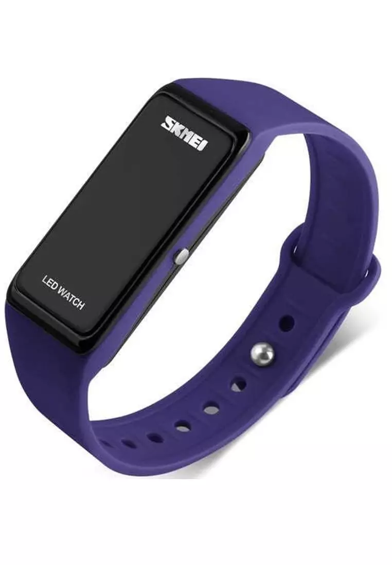 Jam Gelang Kasual LED Digital Pria Waterproof Strap Tali Material Silicone SF12 ORIGINAL