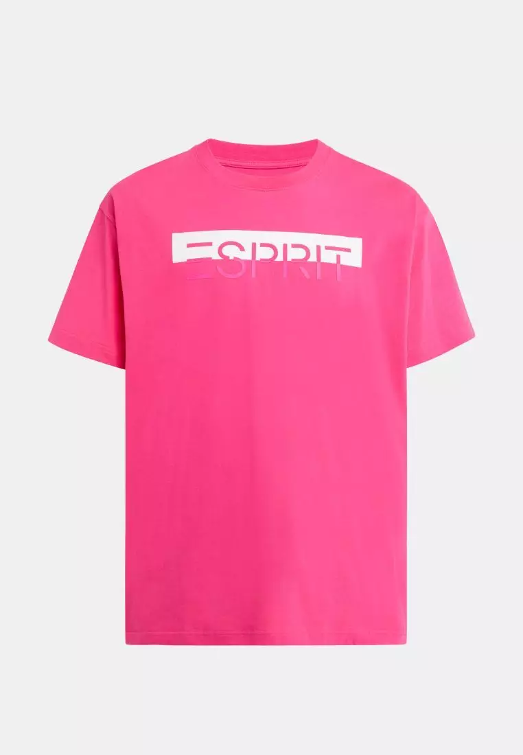 Buy Esprit ESPRIT Matte shine logo applique t-shirt 2024 Online ...