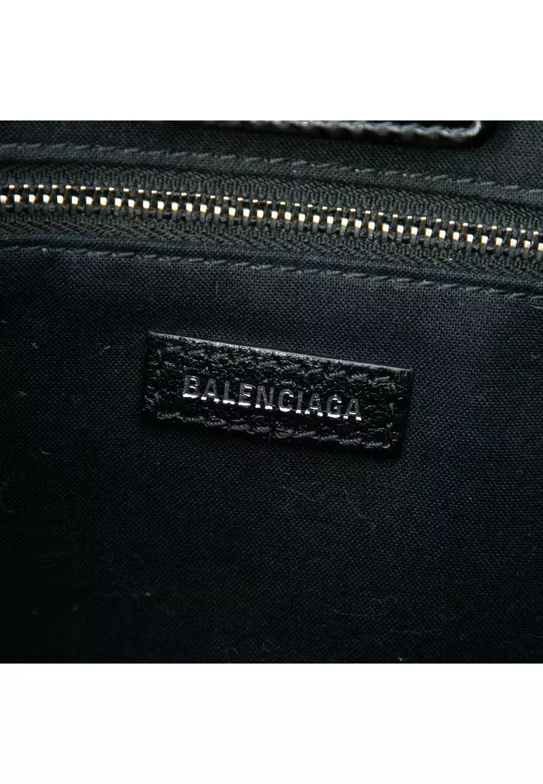 Pre-Loved Balenciaga Patent Logo Shopping Tote Xxs