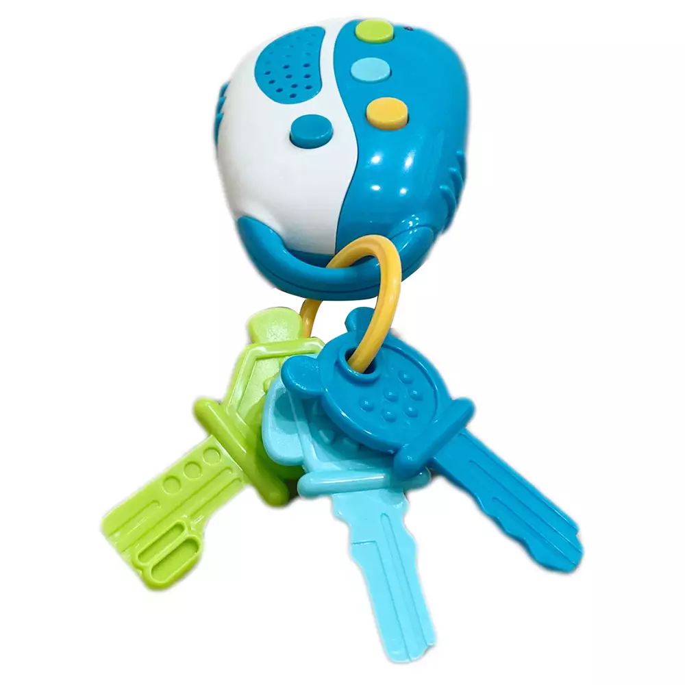 Freckles Baby Smart Devices Remote Car Key With Light and Music - BLUE - (Termasuk Baterai) - Mainan Aktivitas Edukasi Bayi