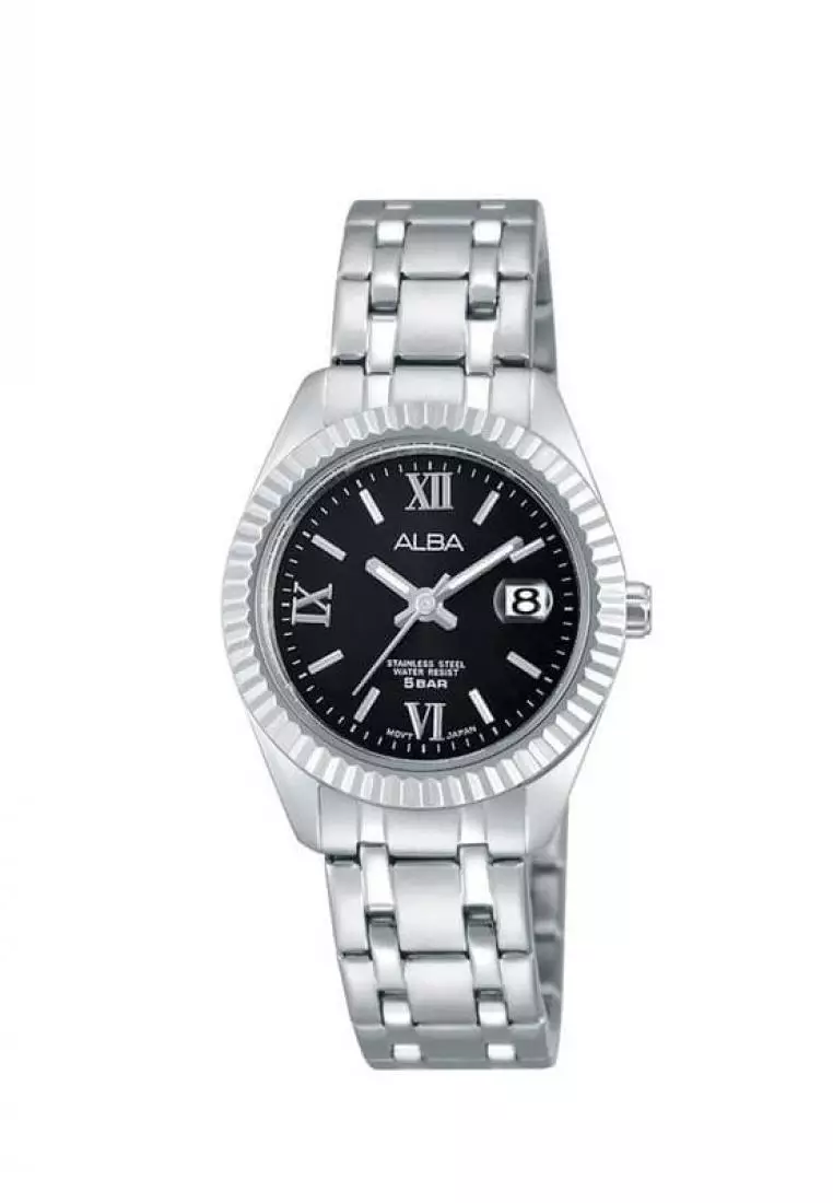 Jam Tangan Wanita Alba Ladies AH7G13 Strap Stainless Steel Silver