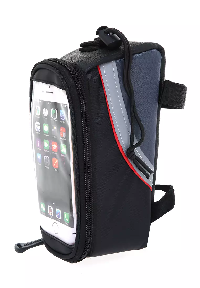 Qian Bicycle Bag Tas Sepeda Waterproof Smartphone 5.5 Inch Material Nylon ORIGINAL - Black