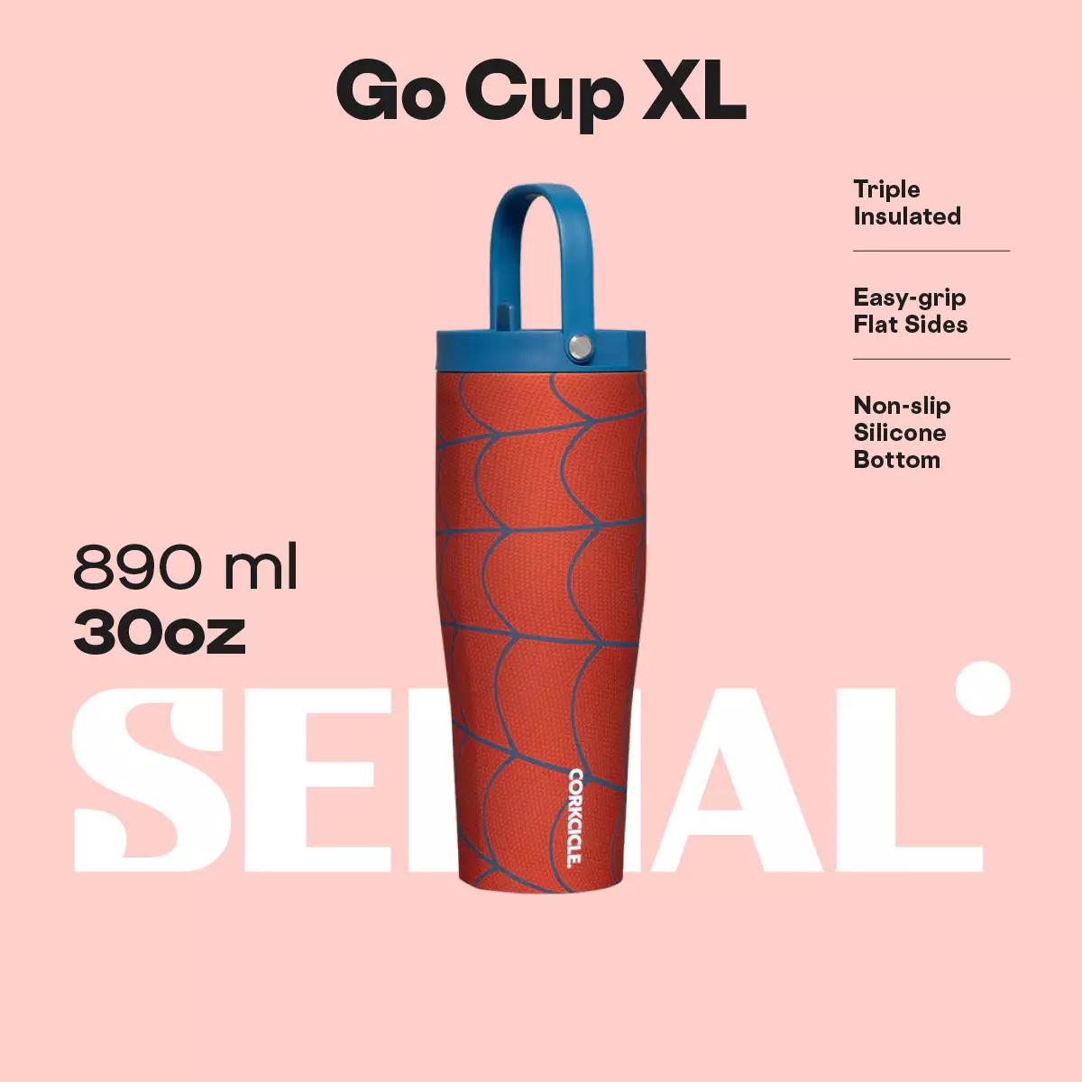 CORKCICLE Go Cup XL 30oz - Marvel Spiderman