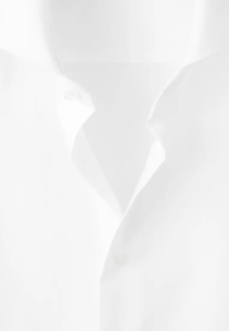 Slim-Fit Twill Fabric Suit Shirt With Cufflinks