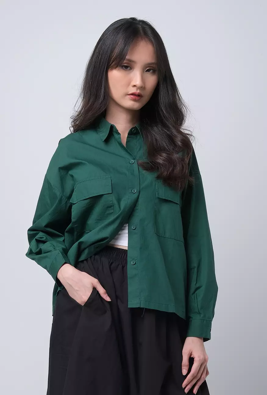 Kemeja Wanita Qirey Green