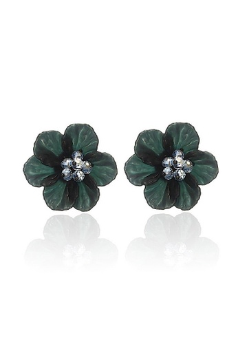 Glamorbit green Green Floral Statement Earrings 45E96AC1F2A606GS_1