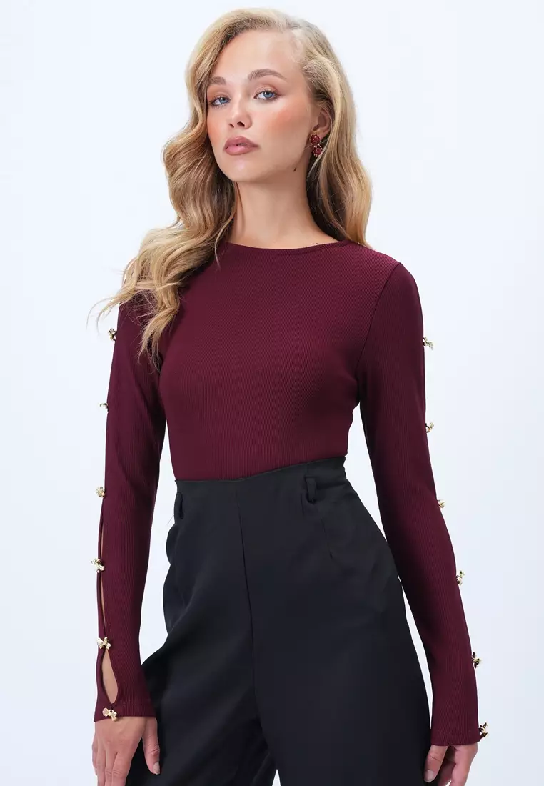 Bow Rib Blouse