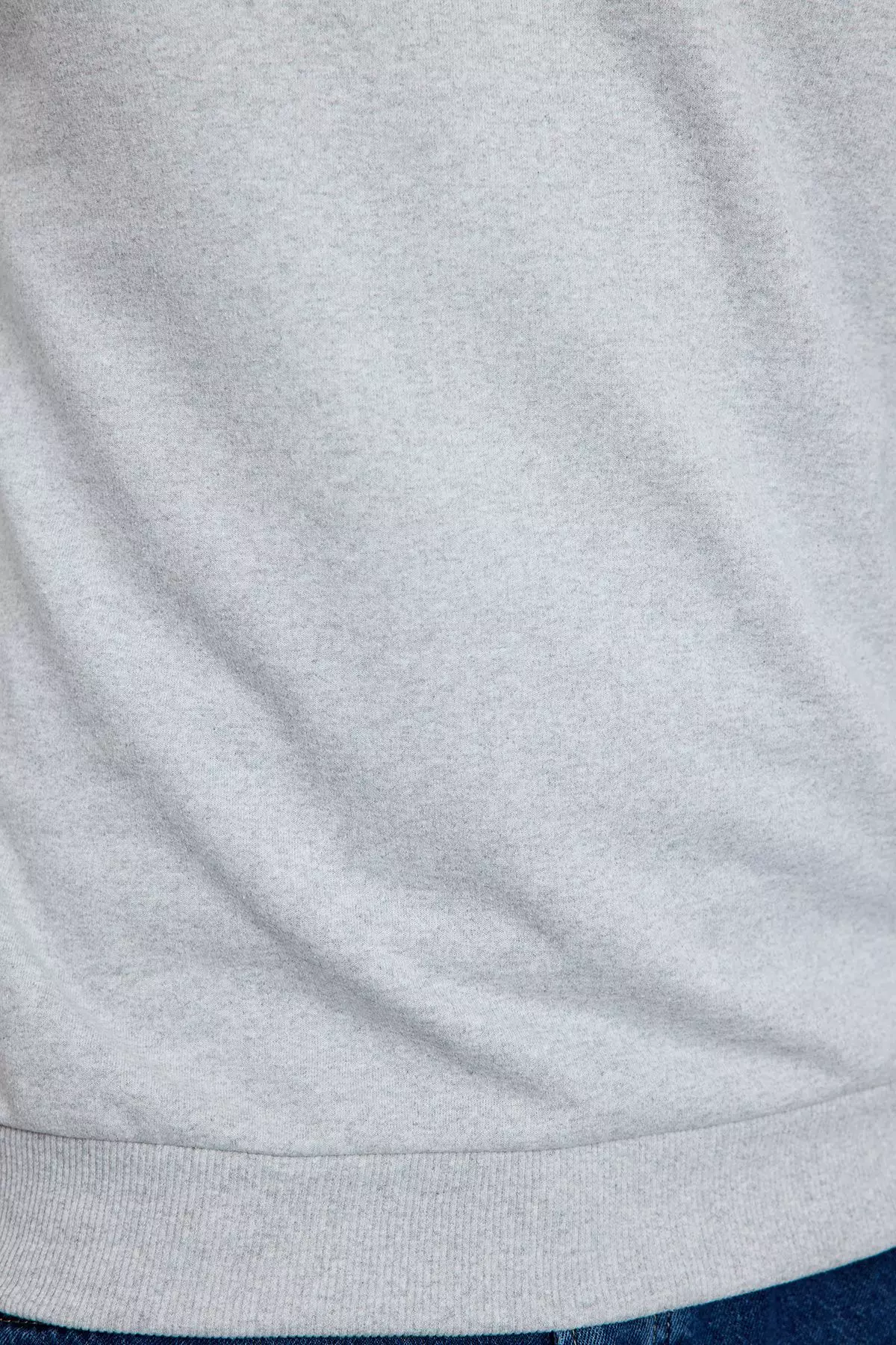 Gray Melange Regular/Normal Cut Basic Sweatshirt TMNAW21SW1208