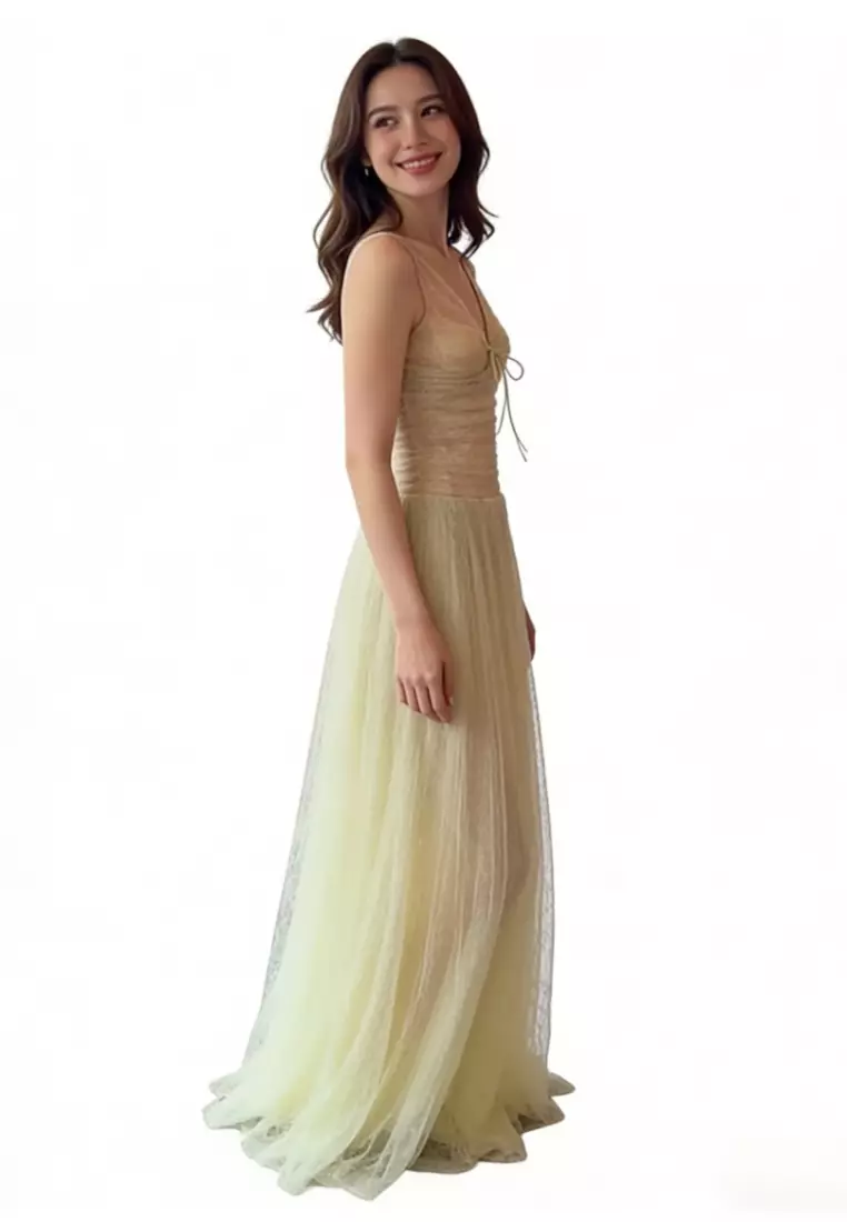 Mesh Tulle Maxi Dress CA26040203GR