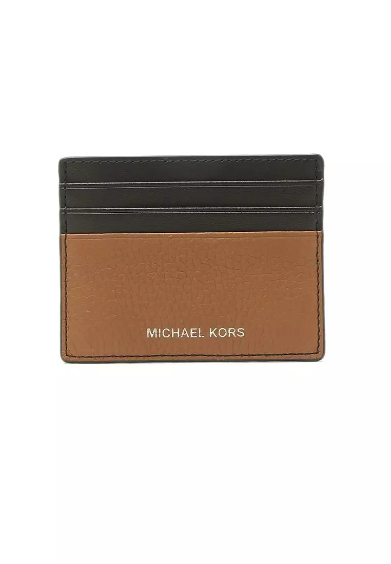 Michael michael kors pebble top leather slim card case