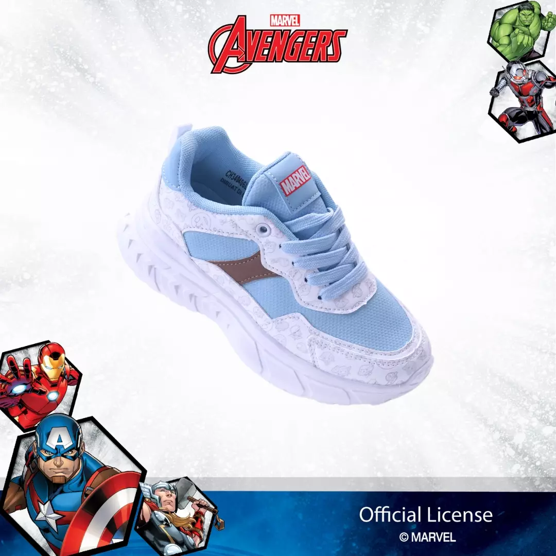 AVANGERS - SEPATU ANAK LAKI TANGGUNG CH340406LT - BIRU LAUT/PUTIH