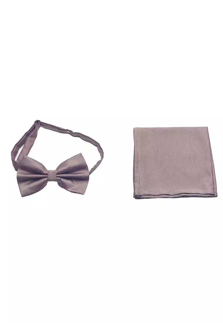 Houseofcuff Dasi Kupu Bowtie Pocket Square Saputangan Mauve A16