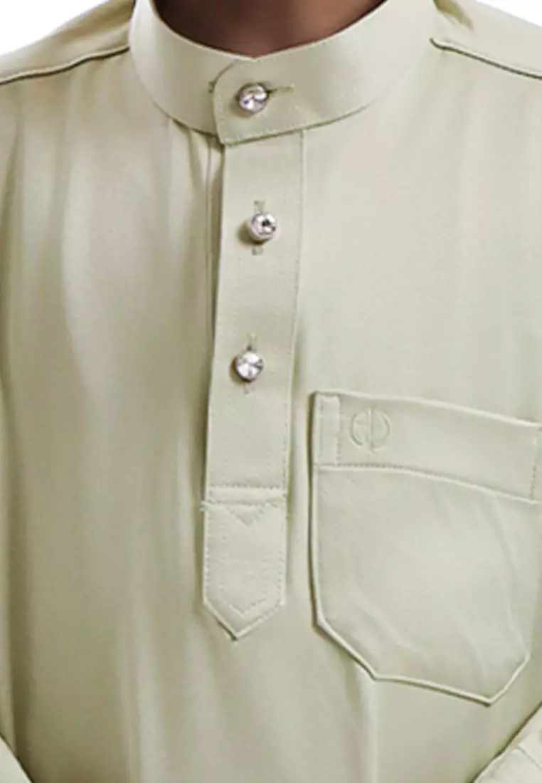 Alain Delon Baju Melayu Cekak Musang Budak - 19026505-41AloeGreen