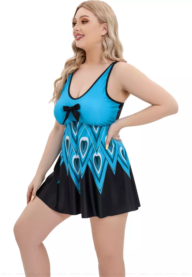 plus size swimming dress