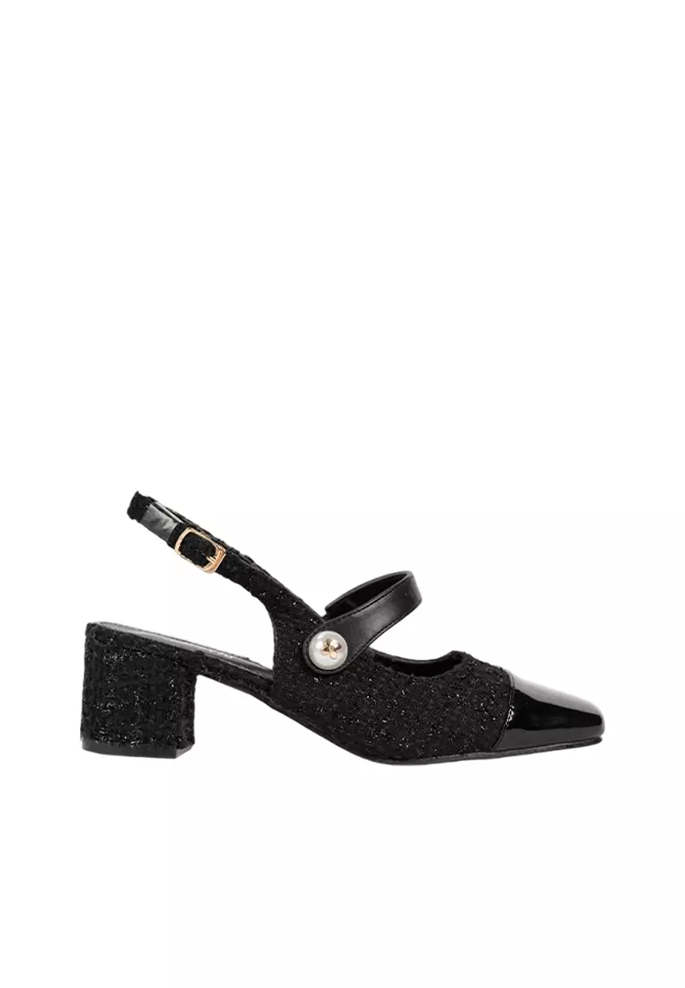 Discount on Happy2U  shoes - SKU: Tiara Tweed Slingback Heels