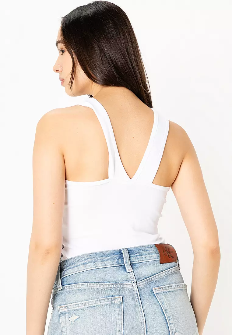 Buy Calvin Klein Cotton Rib Solid Tank Top Calvin Klein Jeans