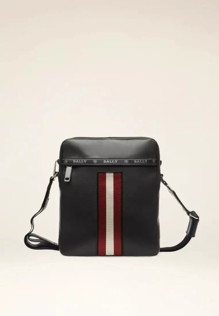 Bally Holm Leather Crossbody Bag In Black