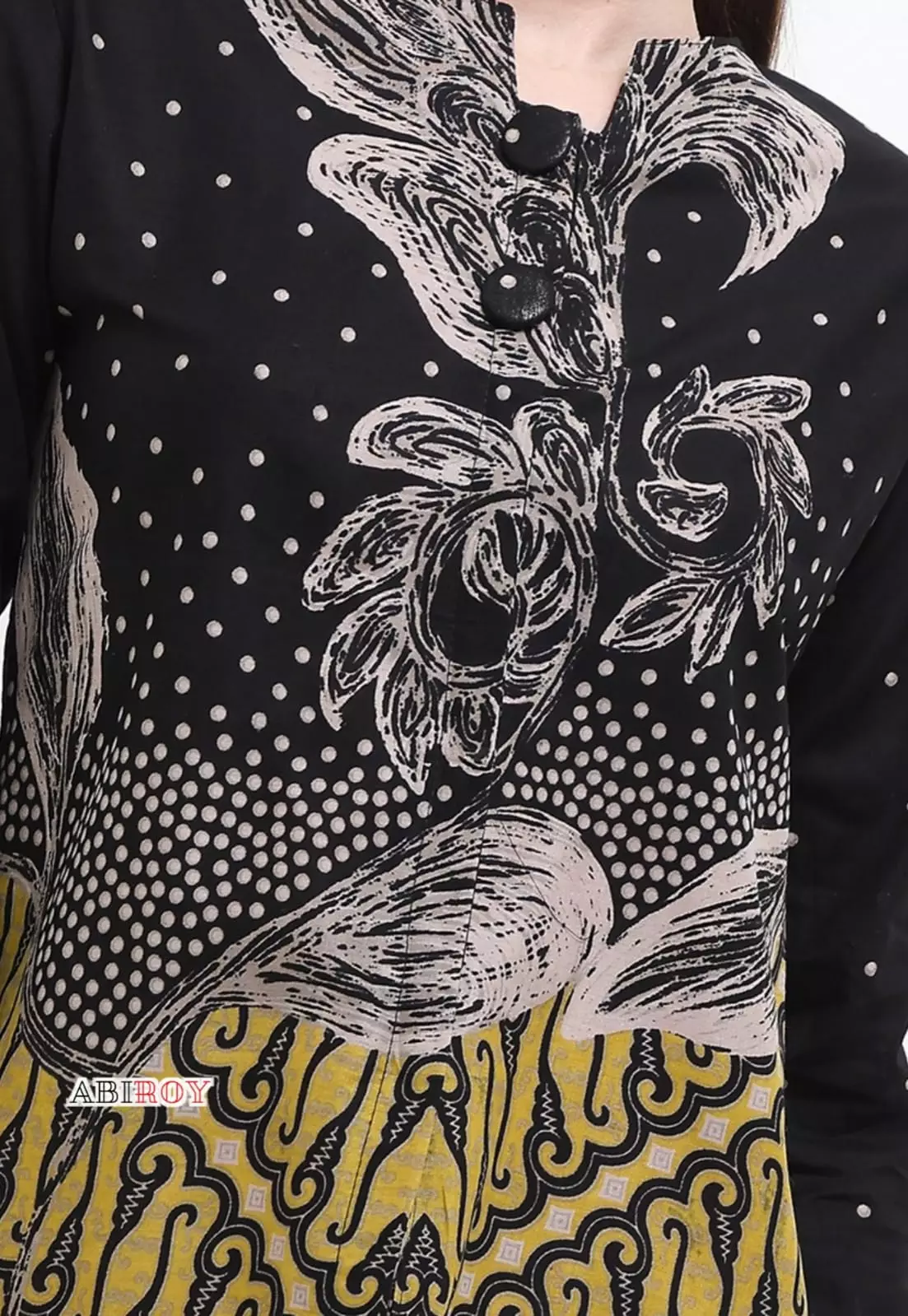 Blouse Batik Paranggodhong Hitam Premium Slimfit Elegant NLN