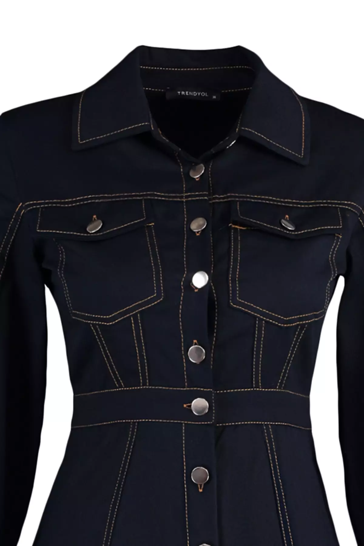 Button Detailed Woven Shirt Dress