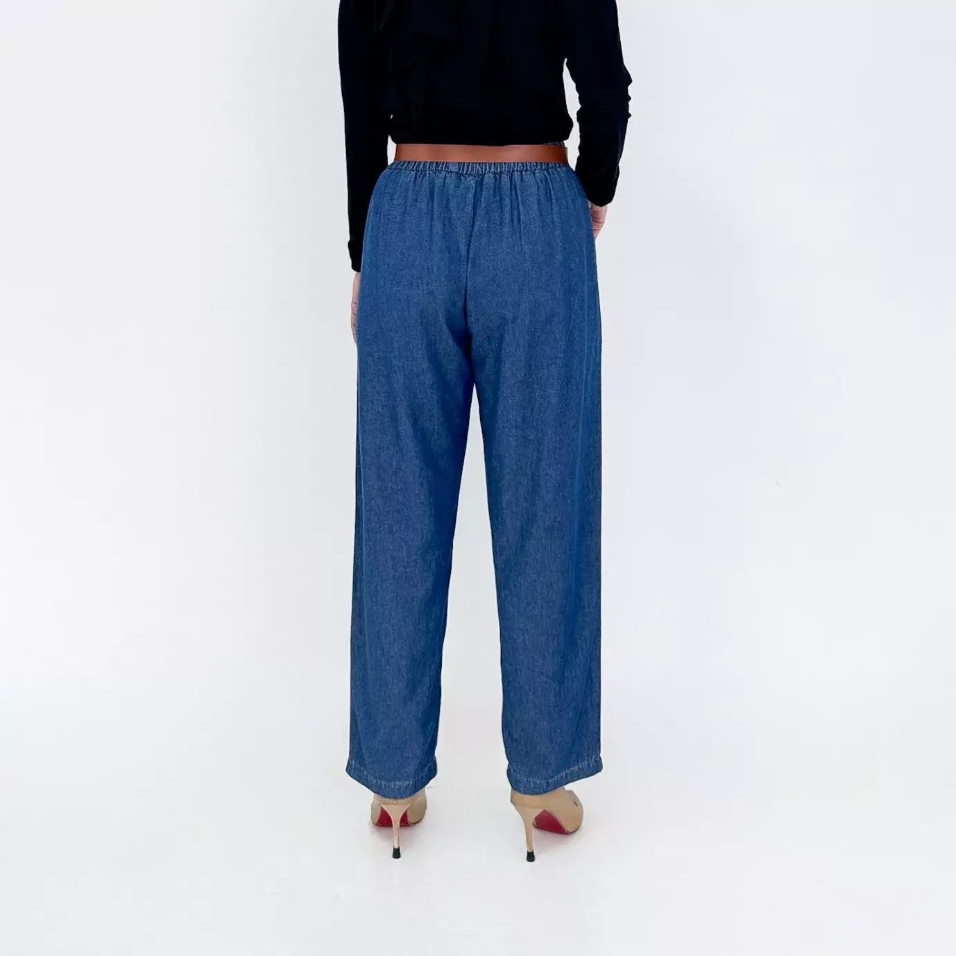 IZZA BAGGY DENIM PANTS Celana Panjang Soft Jeans Wanita