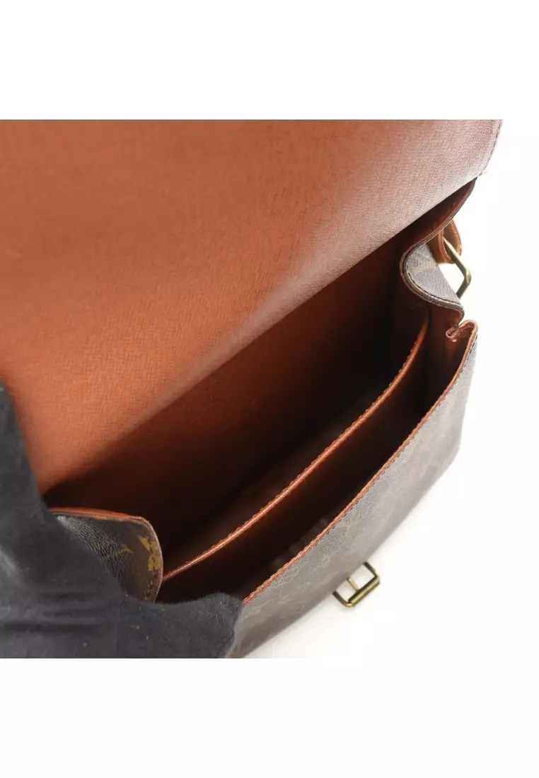 Pre-Loved Louis Vuitton Cartesier MM monogram Shoulder bag PVC leather Brown