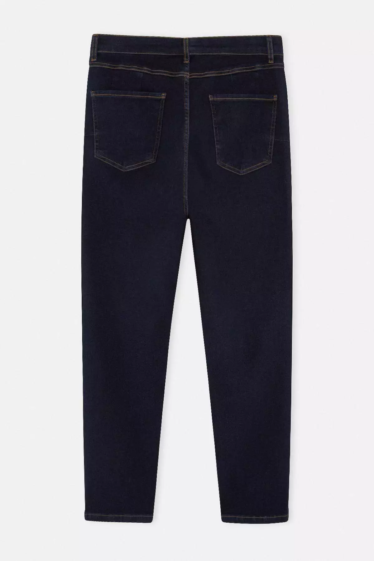Dark Blue High Waist Extra Stretchy Push Up Slit Ankle Length Skinny Jeans Tbbss26Cj00048