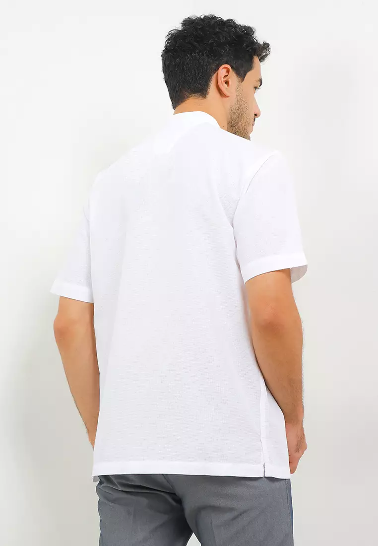 Aruna Kala Putih Lengan Pendek Baju Koko