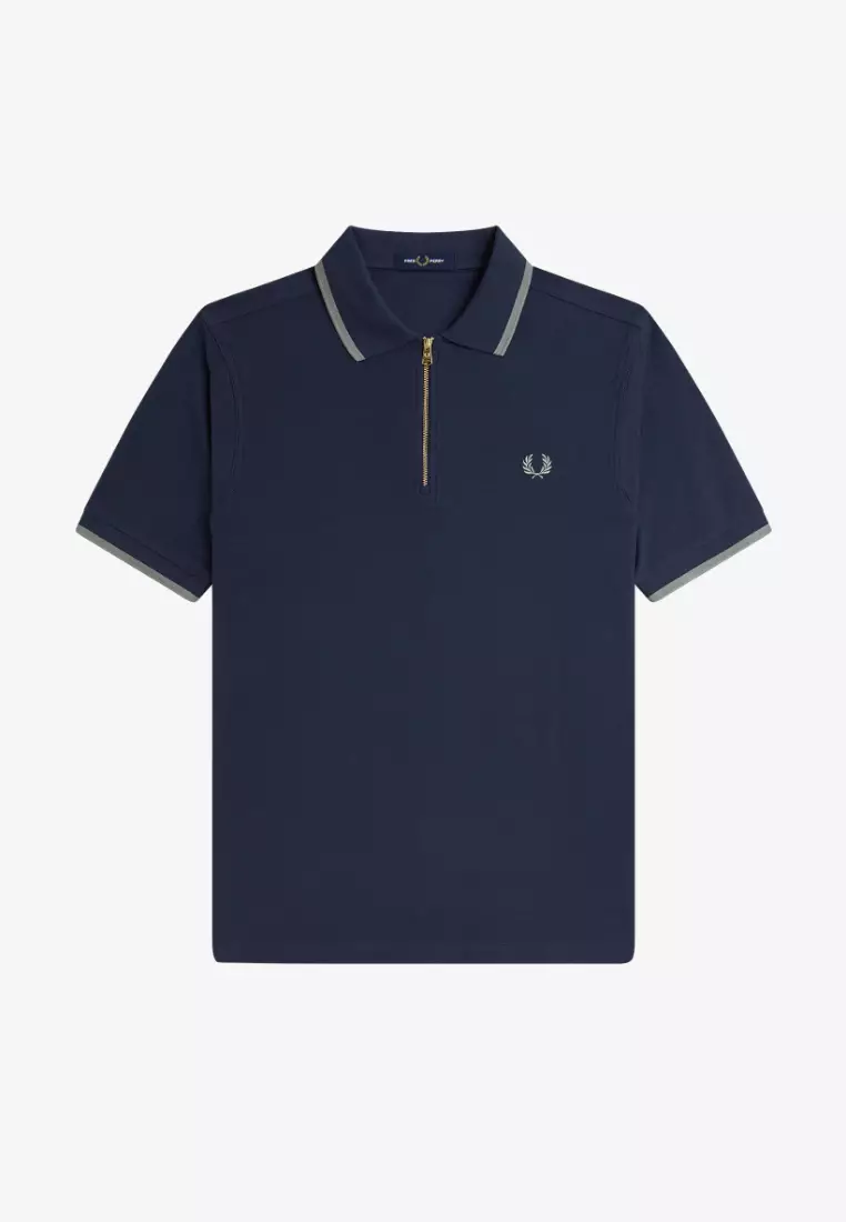 Buy Fred Perry Fred Perry M1672 Crepe Pique Polo Shirt (Dark