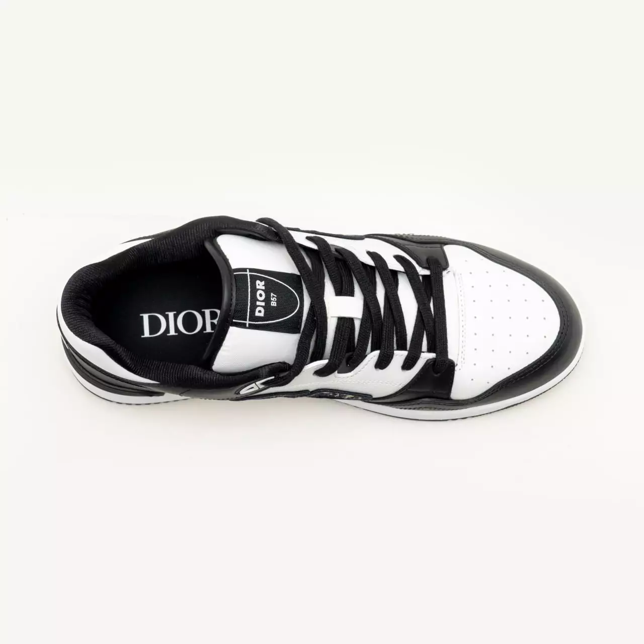 B57 Oblique Jacquard Low Top Sneakers Black White