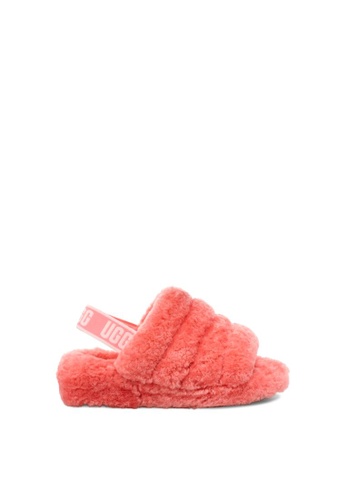 red ugg fluff yeah slide