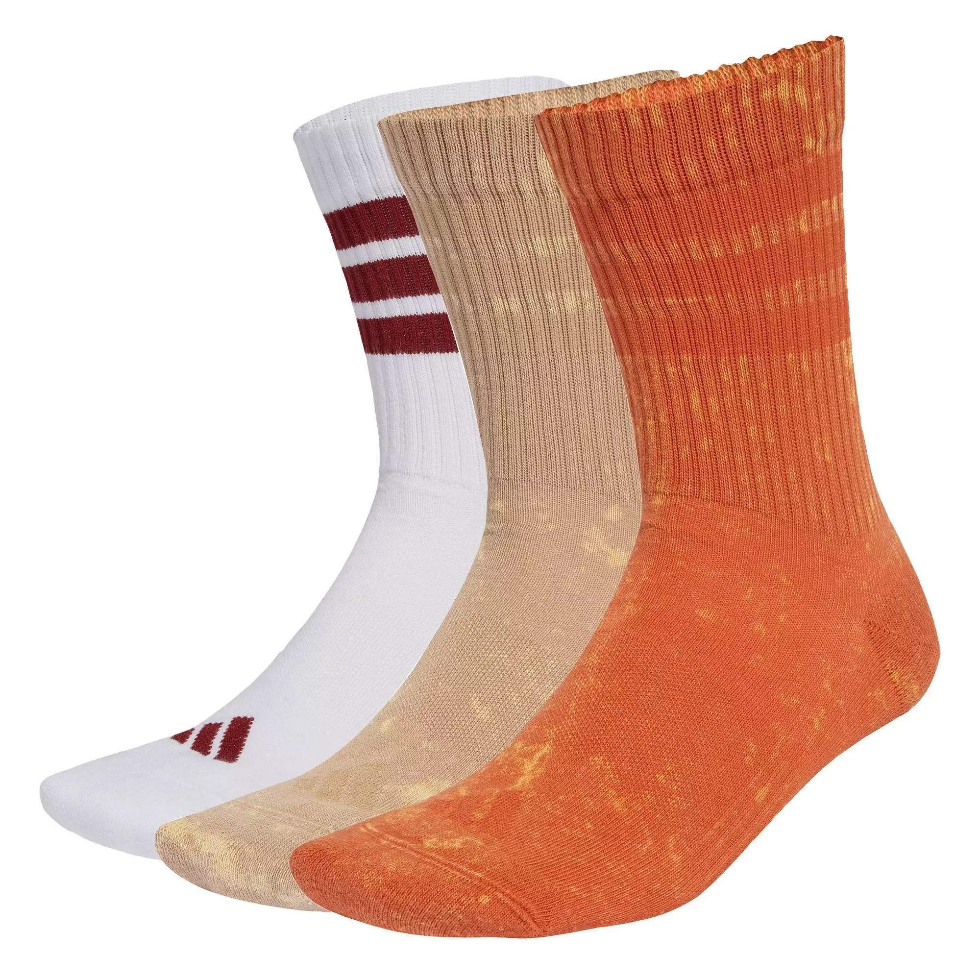 Lifestyle Stonewash Crew Socks 3 Pairs Unisex Orange KC5725