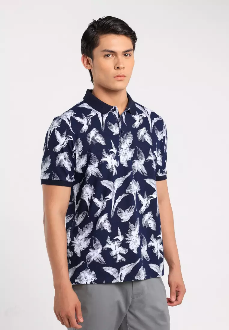 MOC - Kaos Polo Pria Lengan Pendek Alfanso - Navy