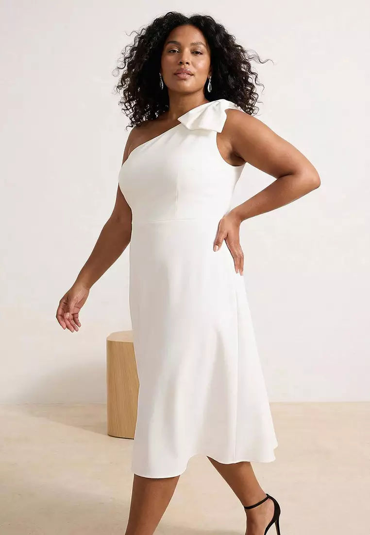 Ecru Finike Woven Large Size Dress Tbbss25Ah00054