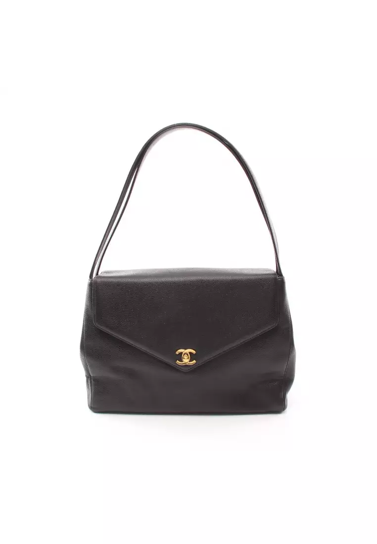 Buy Chanel Pre-loved CHANEL Shoulder bag Caviar skin Dark brown gold  hardware turn lock 2023 Online