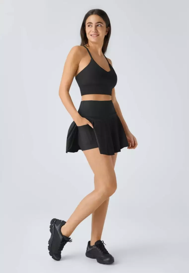 Raya Skirt – 2-in-1 High Waist Sports Skort with Built-in Shorts & Pocket for Tennis Badminton Gym & Everyday Wear