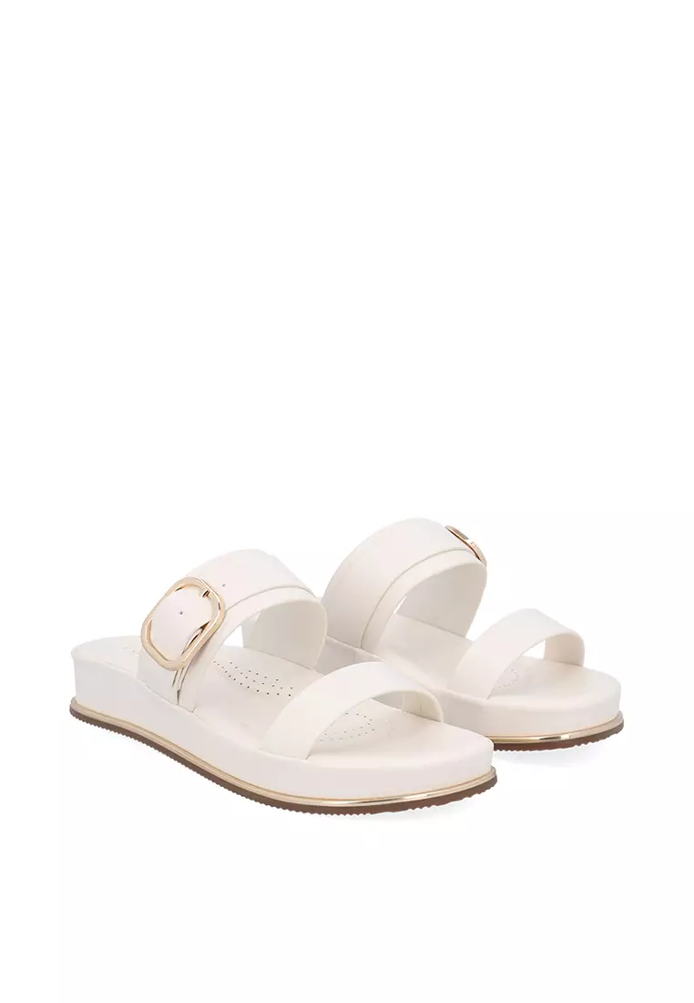 White Cora Strappy Sandals
