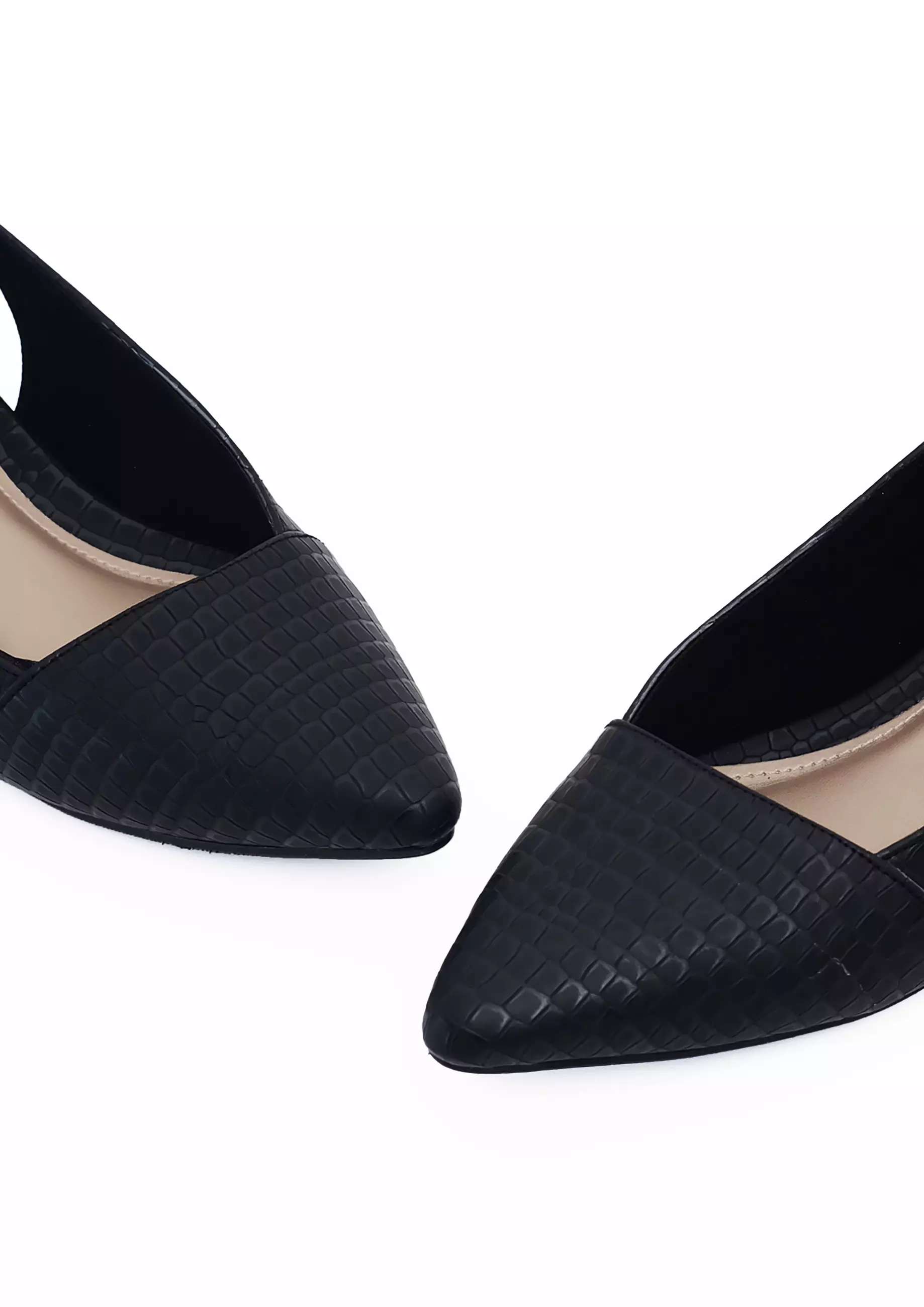 VIVI NICI - Delphine Sepatu Sandal Mules Wanita Hak 3 Cm Black Solid