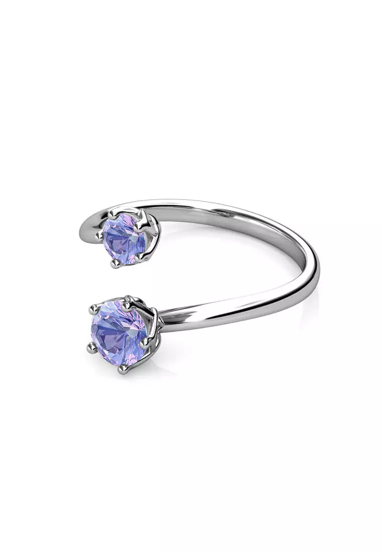 Birth Stone Ring June Alexandrite WG - Cincin Crystal by Her Jewellery