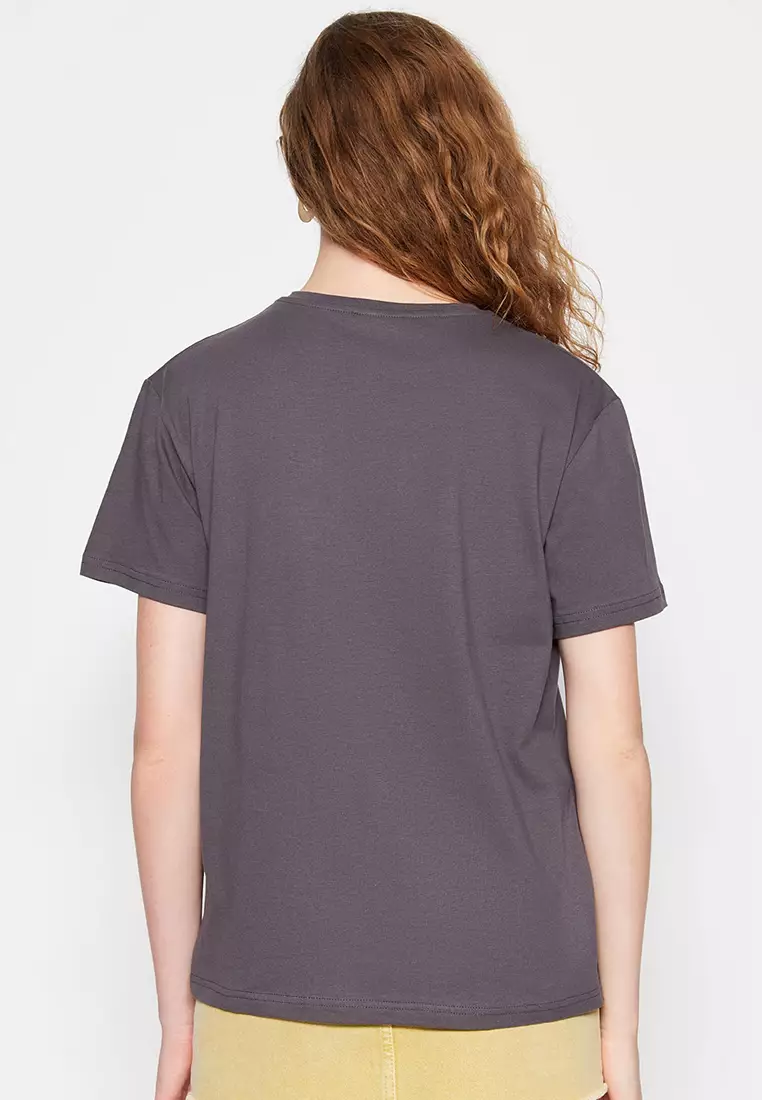 Crew Neck Boyfriend Knitted T-Shirt